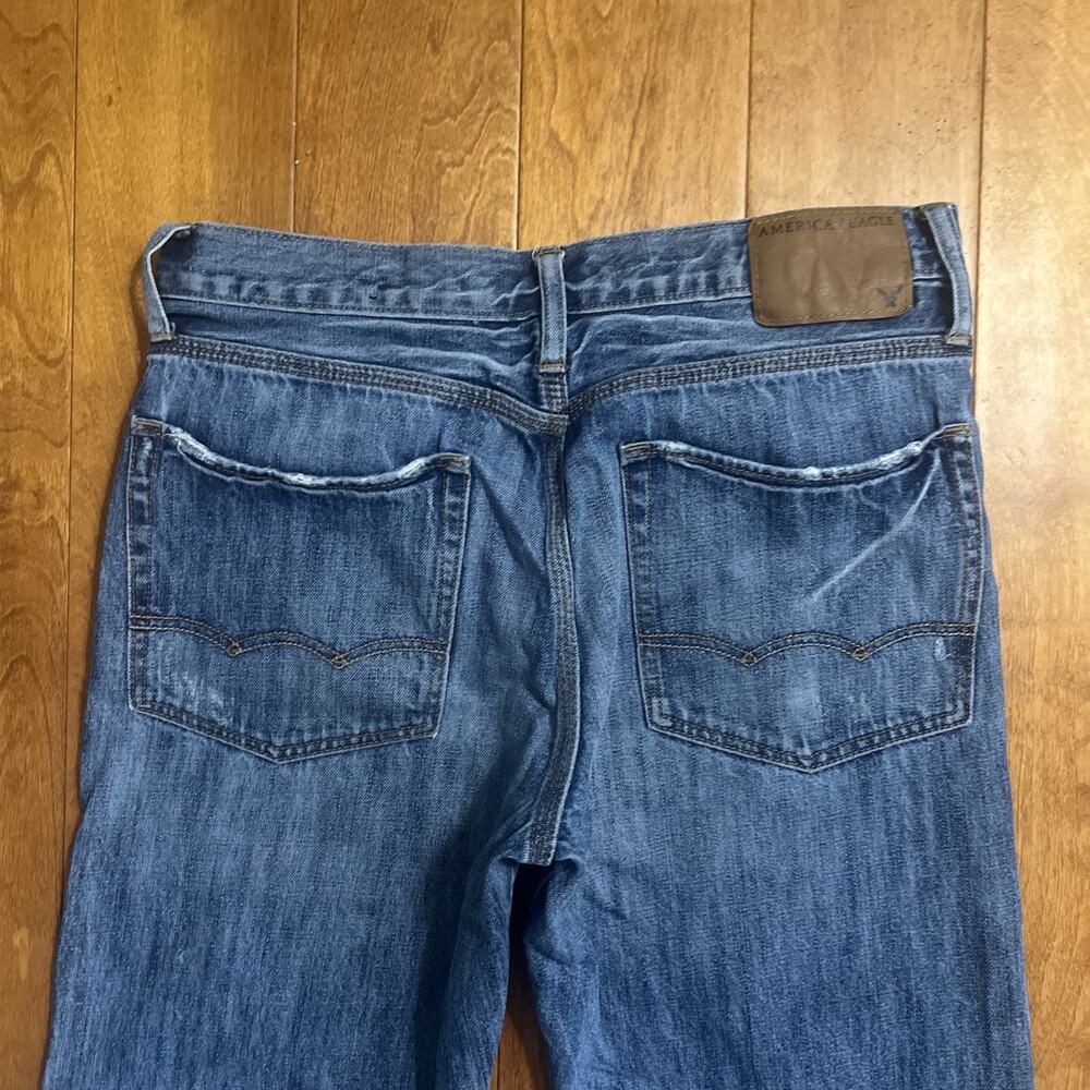 American Eagle Men’s Relaxed Jeans Size 31 X 32 Distressed 2010’s Casual - Picture 7 of 10